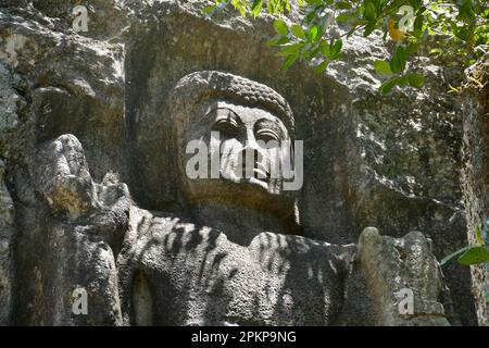 Buddha statue, Dowa Temple, Bandarawela, Sri Lanka, Asia Stock Photo