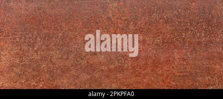 weathered iron surface, panoramic background. rusty metal texture Stock Photo