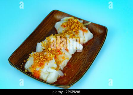 Choipan is a traditional snack from Pontianak, West Borneo. It is a savory snack made from a mixture of chopped bamboo shoots, minced shrimp, all wrap Stock Photo