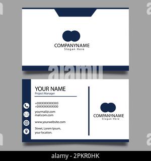 Free vector abstract elegant business card template design. free business card mockup. business card template design. Stock Vector