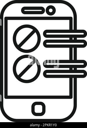 Smartphone data icon outline vector. Digital user. Creative phone Stock Vector