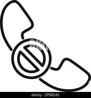 Phone blacklist icon outline vector. Business user. Cyber data Stock Vector
