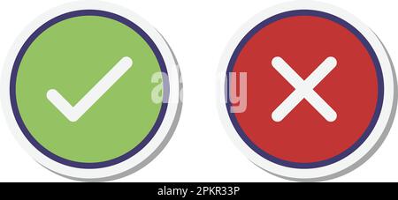 ok and cancel icon vector design Stock Vector