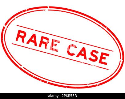 Grunge red rare case word oval rubber seal stamp on white background Stock Vector