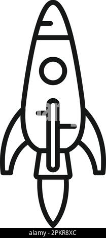 Sky shuttle icon outline vector. Space fire. Future smoke Stock Vector