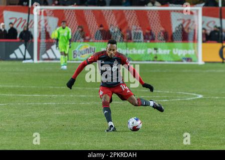 Toronto, ON, Canada - Match 18, 2023:     during the match between Toronto FC (Canada) and Inter Miami FC (USA) at BMO Field in Toronto, Canada.  MLS Stock Photo