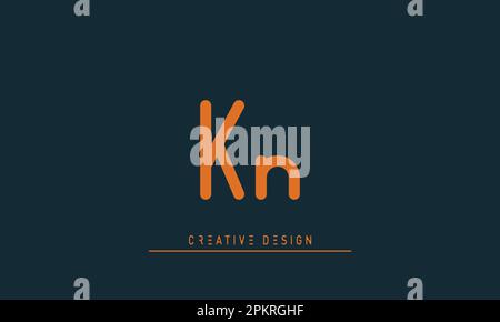 Alphabet letters Initials Monogram logo KN , NK Stock Vector