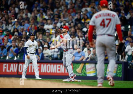 Milwaukee, United States Of America. 08th Apr, 2023. April 8, 2023: St.  Louis Cardinals first baseman Paul Goldschmidt (46) getting ready to hit  during the game between the Milwaukee Brewers and the