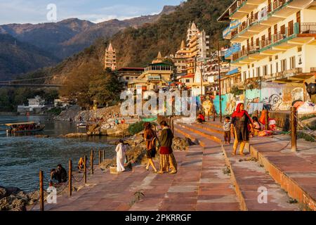 Rishikesh is a city in Dehradun district of Uttarakhand state in nothern India. It is known as the Yoga Capital of the World. High quality photo Stock Photo