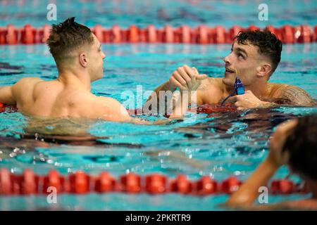 https://l450v.alamy.com/450v/2pkrtr9/jacob-peters-right-is-congratulated-by-lewis-fraser-after-winning-the-mens-50m-butterfly-final-on-day-six-of-the-british-swimming-championships-2023-at-ponds-forge-sheffield-picture-date-sunday-april-9-2023-2pkrtr9.jpg