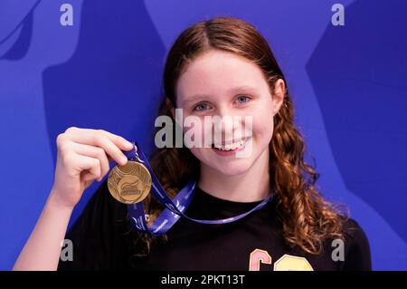 Amelie Blocksidge after winning the Women's 1500m Freestyle on day two ...