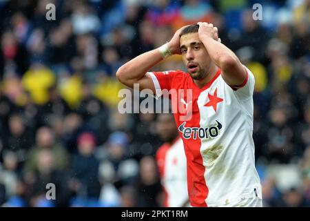 Mlada Boleslav, Czech Republic. 9th May, 2018. Players of Slavia