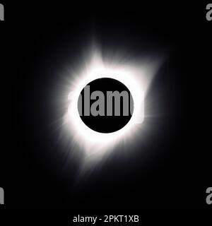 Solar wind seen during a total solar eclipse Stock Photo