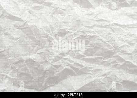 Sheet of white crumpled glossy paper. paper texture Stock Photo