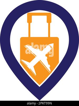 Point Travel logo design template vector logo design for travel business travel location. Holidays traveling vector template icon. Stock Vector