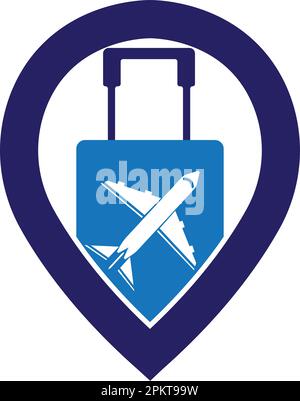 Point Travel logo design template vector logo design for travel business travel location. Holidays traveling vector template icon. Stock Vector
