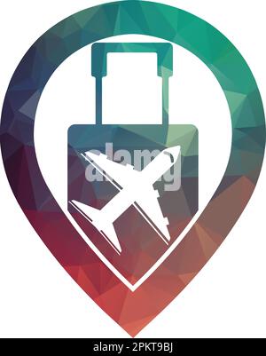 Point Travel logo design template vector logo design for travel business travel location. Holidays traveling vector template icon. Stock Vector