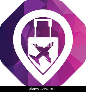 Point Travel logo design template vector logo design for travel business travel location. Holidays traveling vector template icon. Stock Vector