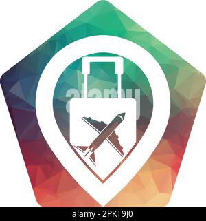 Point Travel logo design template vector logo design for travel business travel location. Holidays traveling vector template icon. Stock Vector