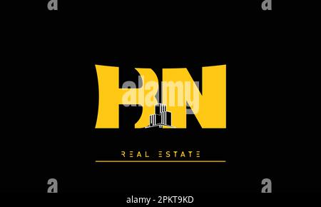 Real Estate letters Initials Monogram logo KN , NK Stock Vector