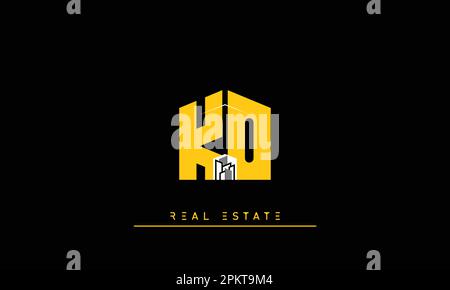 Real Estate letters Initials Monogram logo KO , OK Stock Vector