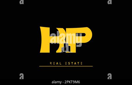 Real Estate letters Initials Monogram logo KP , PK Stock Vector