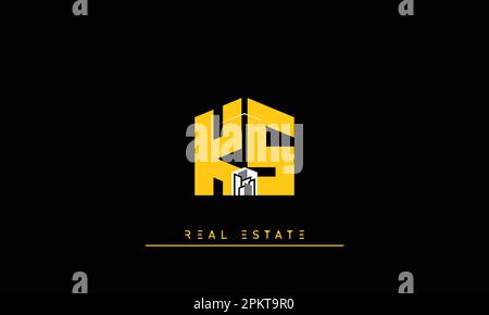 Real Estate letters Initials Monogram logo KS , SK Stock Vector