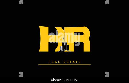 Real Estate letters Initials Monogram logo KR , RK Stock Vector