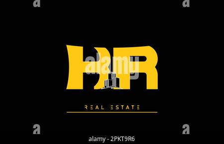 Real Estate letters Initials Monogram logo KR , RK Stock Vector