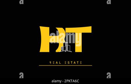 Real Estate letters Initials Monogram logo KT , TK Stock Vector