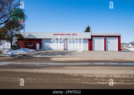 Fire hall in Moosomin, Saskatchewan, Canada Stock Photo