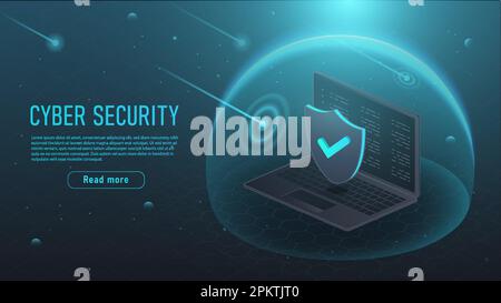 Isometric cyber security Stock Vector