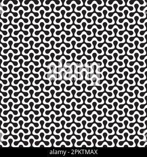 Seamless organic interlocking shape pattern background Stock Vector