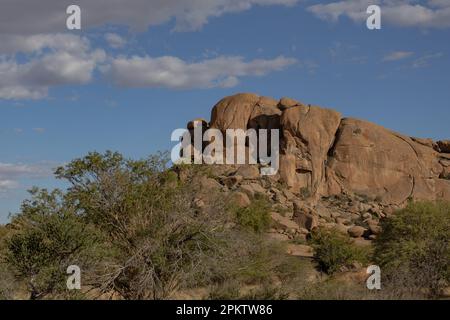 rock formation, called elephants head, in erongo region of namibia Stock Photo