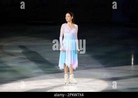 Saint Petersburg, Russia. 09th Apr, 2023. Evgenia Medvedeva, an athlete performs in the figure skating program during the Ice Show of the Eteri Tutberidze team - Champions on Ice in Saint Petersburg, at the Yubileyny sports complex. Credit: SOPA Images Limited/Alamy Live News Stock Photo
