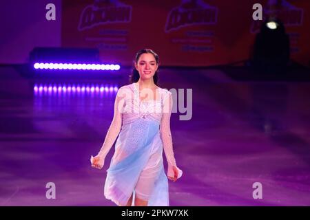 Saint Petersburg, Russia. 09th Apr, 2023. Evgenia Medvedeva, an athlete performs in the figure skating program during the Ice Show of the Eteri Tutberidze team - Champions on Ice in Saint Petersburg, at the Yubileyny sports complex. Credit: SOPA Images Limited/Alamy Live News Stock Photo