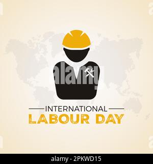 International labour day on 1st may. Happy labor day vector template for banner, greeting card, poster with background. Vector illustration Stock Vector