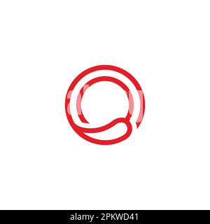 circle outline chilli logo vector Stock Vector