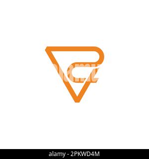 letter rv simple geometric line logo vector Stock Vector