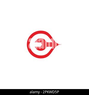 letter e motion auto service logo vector Stock Vector