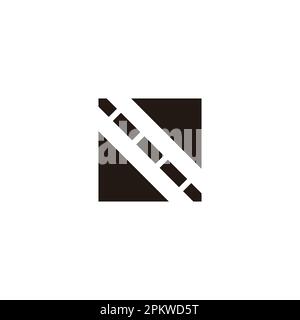 letter n street road arrow logo vector Stock Vector