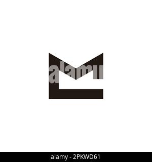 letter cm simple geometric logo vector Stock Vector