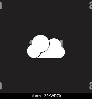 white cloud clean simple symbol icon vector Stock Vector