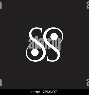 letter sp ss dots curves logo vector Stock Vector
