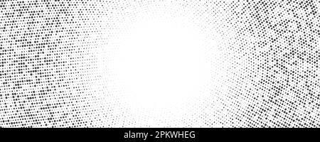 Dotted background. Abstracr halftone concentric pattern. Gradient mosaic radial texture. Vector Stock Vector