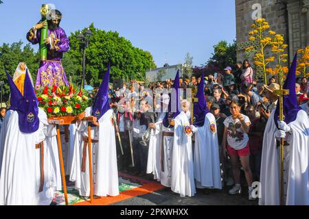 The religious Good Friday morning procession, City of Oaxaca, Mexico Stock Photo