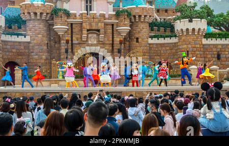 Disneyland Hong Kong re-opens as Covid 19 pandemic rules ease in 2023, Hong Kong, China. Stock Photo