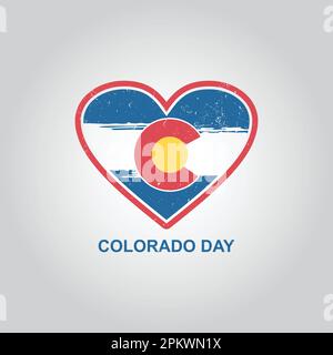 logo designs for colorado day commemoration, colorado memorial day, holidays for United States. modern background vector illustration for Poster, card Stock Vector