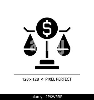 Banking law pixel perfect RGB color icon Stock Vector