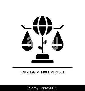 Environmental law pixel perfect RGB color icon Stock Vector